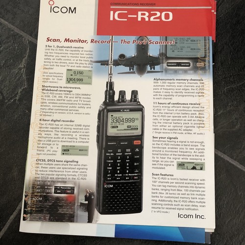 Icom r20 scanning - icom,