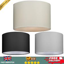 Modern Fabric Light Shade Table Lamp Shade Pendant Light Fitting  Easy Fit Drum