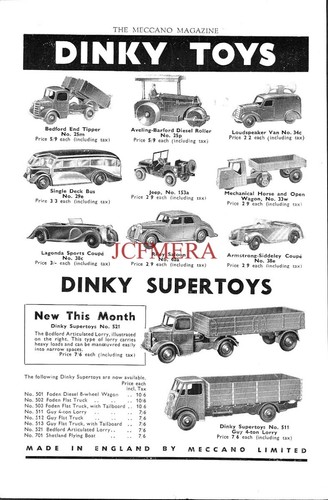 1950s dinky toys advert - 1950s,