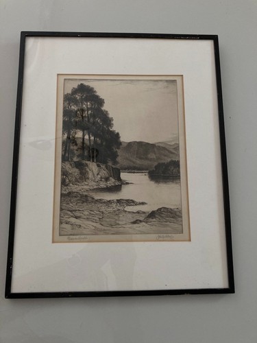 Framed etching john - framed,