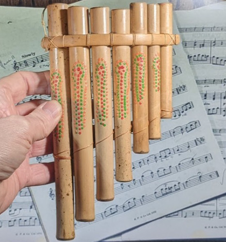 Vintage bamboo pan pipes - vintage,