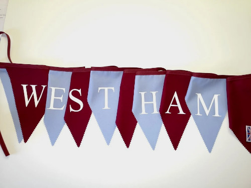 Printed west ham bunting - printed,