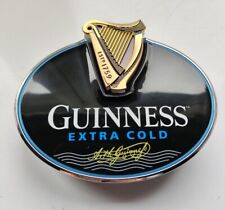 Guinness Extra Cold Chilled 3D Oval Harp Lens Badge Beer Pump Front Man Cave