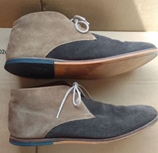 FRANK WRIGHT SIZE 9 TWO TONE BROWN SUEDE DESERT BOOTS. GUW113025B330