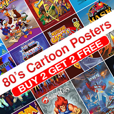 80s Cartoon Posters Retro Movie Classic Vintage Print Picture Gift Wall