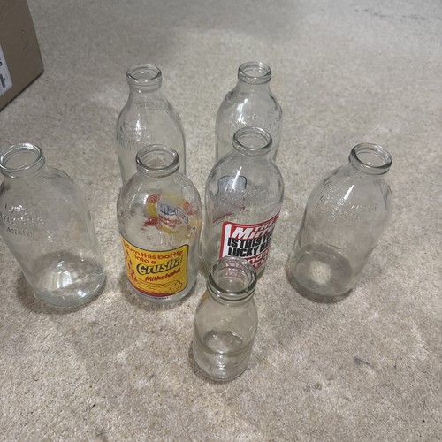 Vintage milk bottles - vintage, job