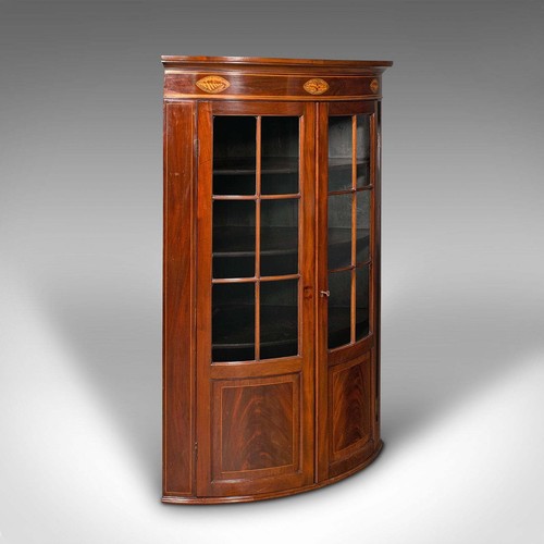 Antique glazed corner cabinet - glazed,