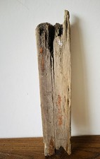 35cm LONG FLAT PAINTED DRIFTWOOD PIECE Sea Wood Art Base Plinth Model Sculpture