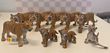 Set of 9 Schleich Tiger