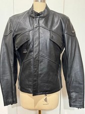 VTG Hein Gericke Black Leather Motorcycle Jacket Size 40/M