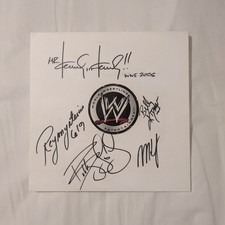 WWE Figure Wrestling Ring Signed Autographed by Rey Mysterio, Matt Hardy WWF