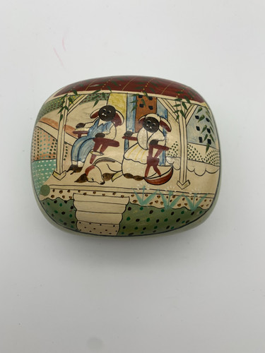 Lacquered hand painted paper - painted,