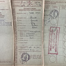 RENAULT DAUPHINE GREY 1960 CLASSIC VINTAGE RF60 LOGBOOK MEMORABILIA 