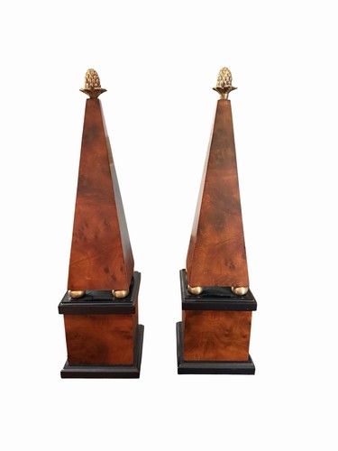 Pair vintage burl - pair,