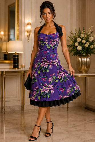 Karen millen purple floral - karen,