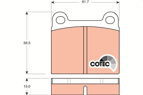 Front trw gdb101 brake pad - gdb101,