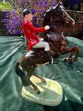 Beswick Huntsman On Rearing Horse  Number 868 Gloss Finish Excellent Condition 