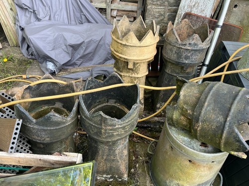 Large crown chimney pots - pots,
