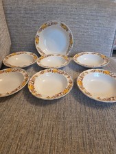 1930s Vintage Marlborough Grindley  Royal Petal  Cereal Bowls - X6, & Serv Bowl