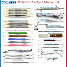 Dental Restorative Amalgam Composite Filling Instruments Dentistry Complete kit