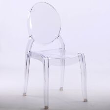 LARGE CLEAR GHOST TRANSPARENT MODERN PLASTIC DINING CHAIR CHAIR