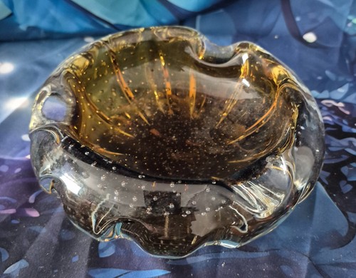 Vintage murano amber glass - amber,
