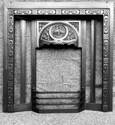 Cast iron fireplace fire - fireplace,