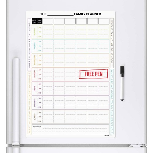 Magnetic fridge family planner - magnetic,