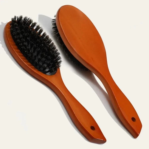 Bristle hair brush wooden - bristle,