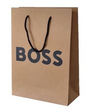 Hugo Boss Gift Bag New Logo Carrier Small 22 x 30 x 10cm Brown Genuine Brand New