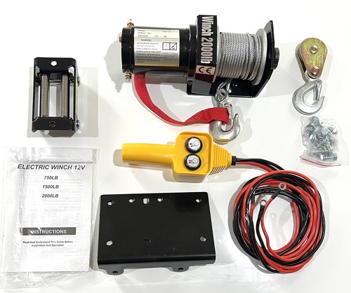 Electric winch 2000lb 12v - winch,