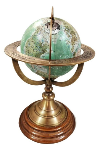World globe brass armillary - world,