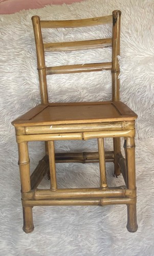 Vintage child bamboo chair - vintage,