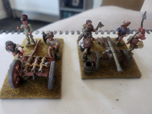 Two miniature gun crews table - miniature,