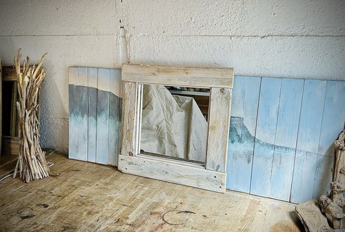 Driftwood mirror white - mirror,