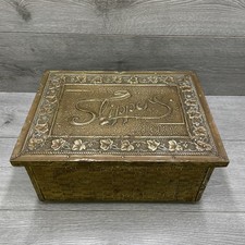 Antique Brass Slipper Box