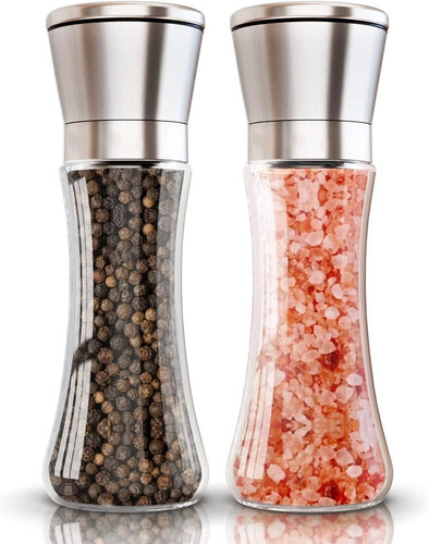 Salt pepper grinder set - salt,