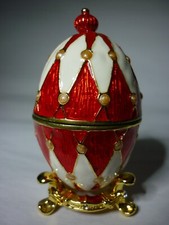 Beautiful, Hand Made, Faberge Egg Replica, Jewelry Box Easter Rosebud Egg 1