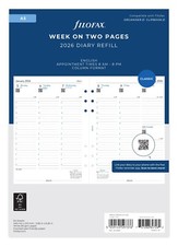 Filofax Diary A5 Refill 2026 - Week On Two Pages Appointment Insert 68521