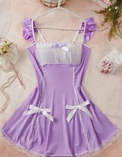 Lilac Satin Babydoll