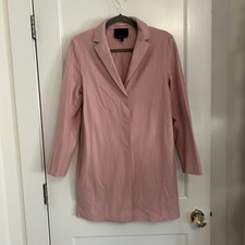 Banana Republic Women's Pink Italian Wool Blend Longline Blazer Coat size XS