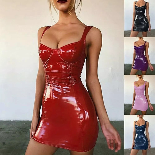 Women pvc faux - women's, mini
