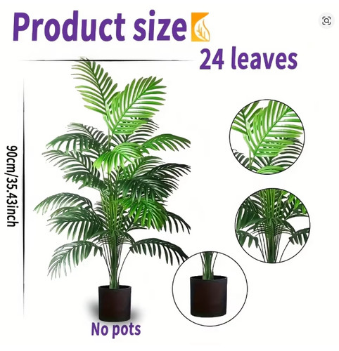 2pcs artificial monstera - 2pcs,