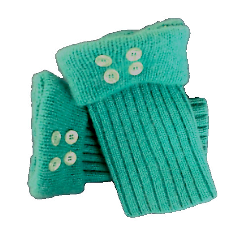 Fingerless gloves green - gloves,