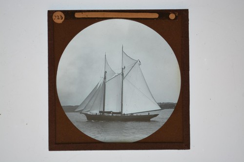 Two masted schooner sailing - masted,
