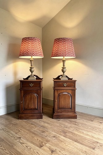 Pair mahogany bedsides - pair, of