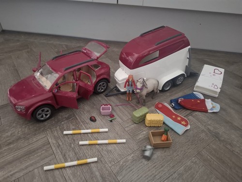 Schleich car and trailer - car,