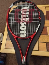 Wilson K-Factor  Tennis Racket, White / Red / Black