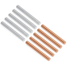 10PCS Pure Copper Zinc Rod,Metal Round Rod with 100 mm Length & 10 mm7832