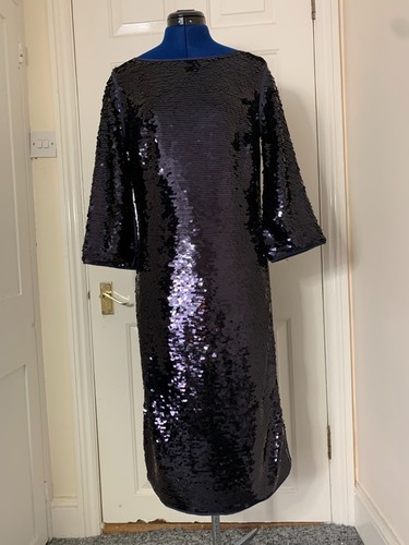Max mara navy sequin midi - mara,